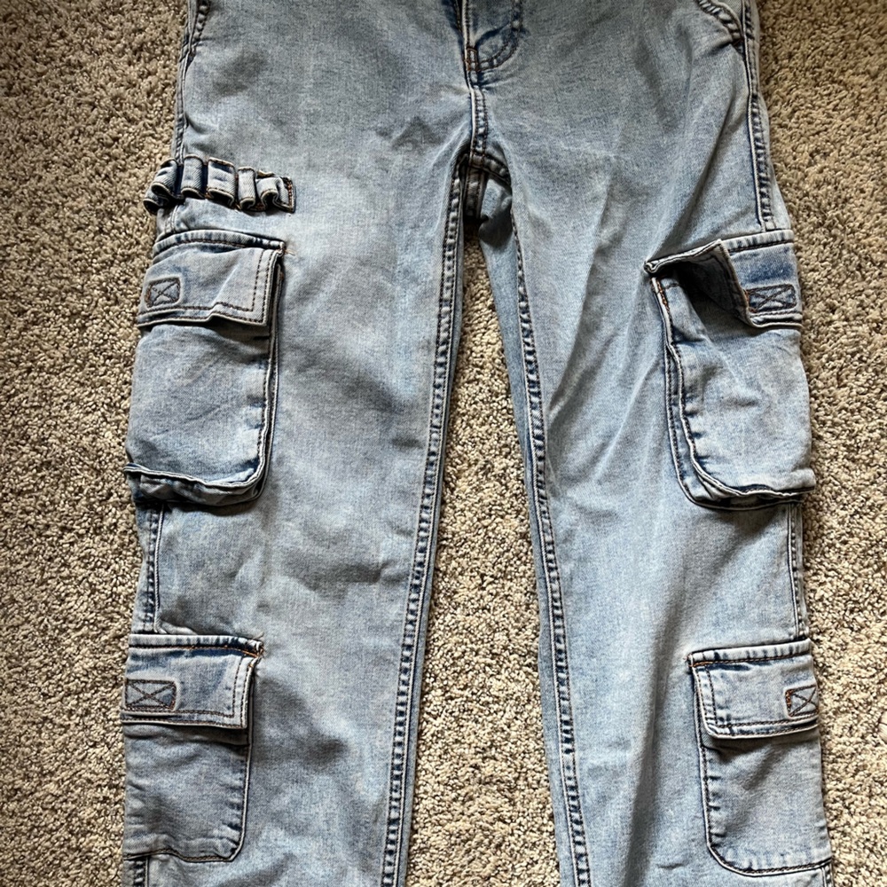 Light Blue Cargo Jeans
